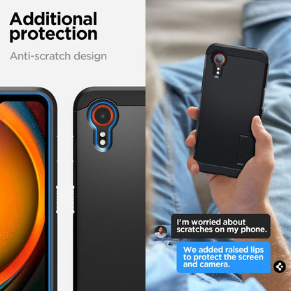 Spigen Tough Armor – Dėklas, skirtas „Samsung Galaxy XCover 7“ (juodas)
