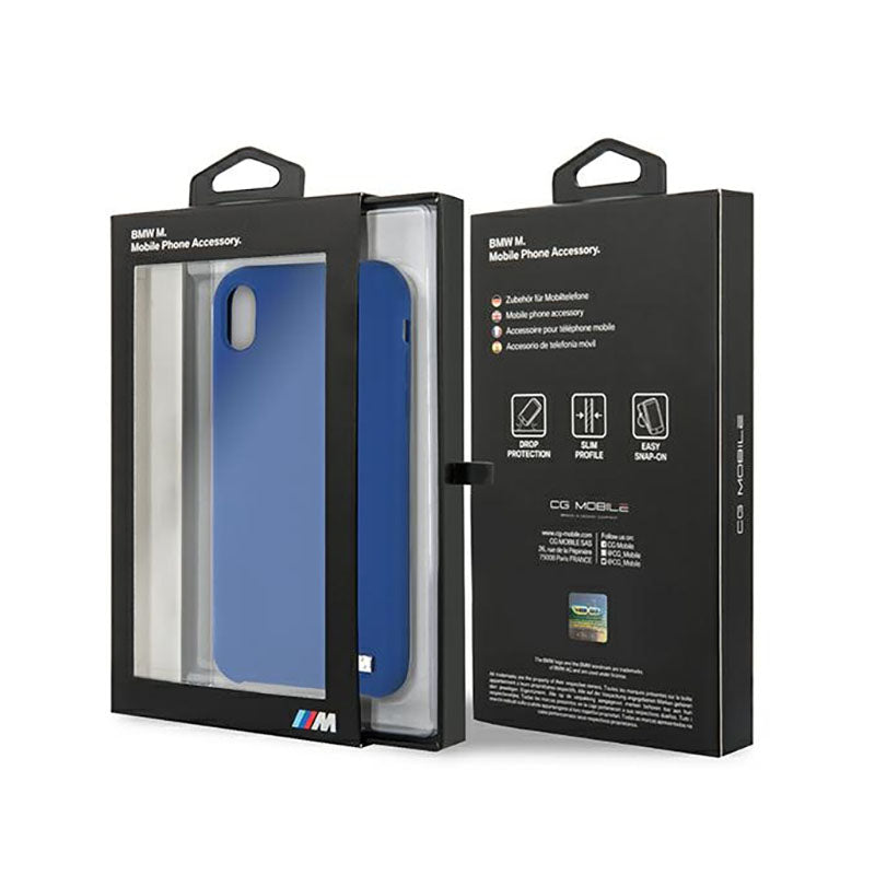 BMW Silicone M Collection - „iPhone Xr“ dėklas (mėlynas)