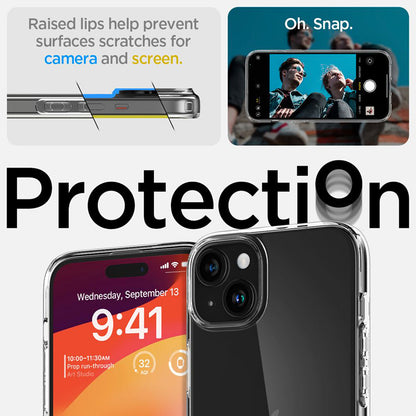 Spigen Liquid Crystal – dėklas, skirtas „iPhone 15 Plus“ („Skaidrus“)