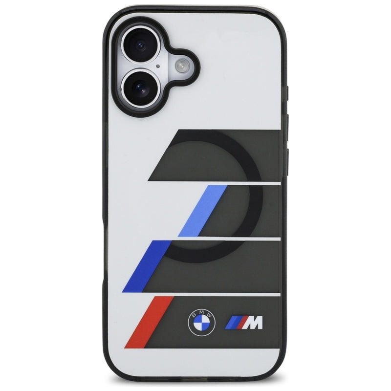 BMW M IML Metal Mygtukai Trispalvės Linijos MagSafe - Dėklas iPhone 17 (antracitas)