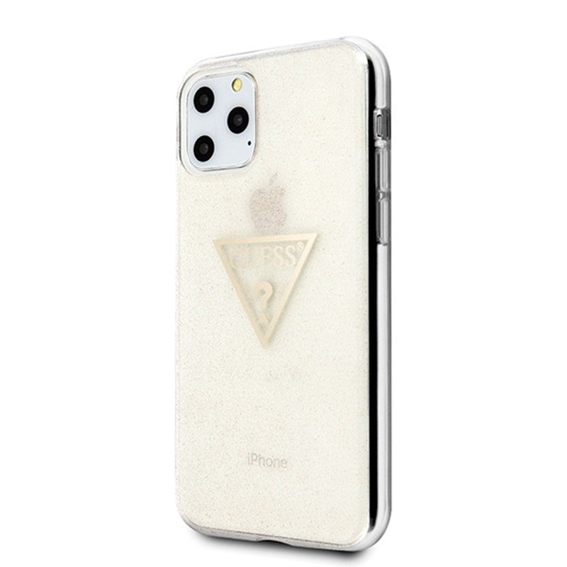 Guess Solid Glitter Triangle – dėklas, skirtas iPhone 11 Pro (auksinis)