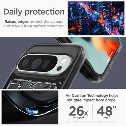 Spigen Ultra Hybrid – dėklas, skirtas „Google Pixel 9 Pro XL“ („Zero One“)