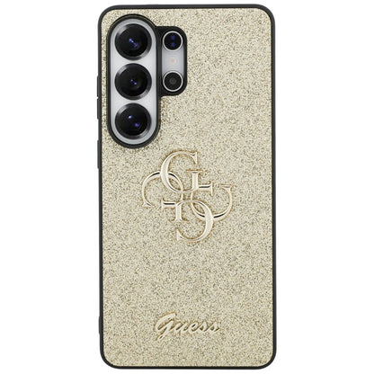 Guess Fixed Glitter Big 4G Metal Logo – Samsung Galaxy S26 Ultra dėklas (Auksinis)
