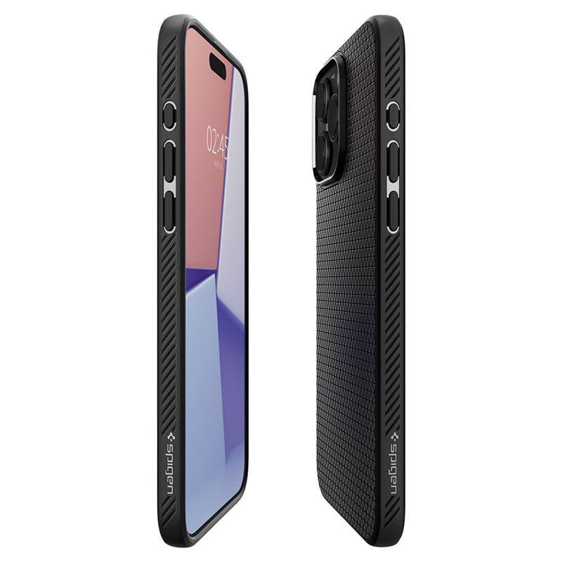 Spigen Liquid Air – dėklas, skirtas iPhone 15 Pro (matinė juoda)