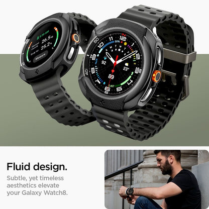 Spigen Liquid Air - Dėklas, skirtas Samsung Galaxy Watch 8 Classic 46 mm (Matinė juoda)