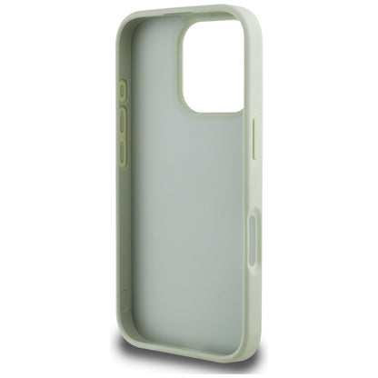 Guess Grained Big 4G Logo Small Classic Logo – dėklas iPhone 16 Pro Max (žalias)