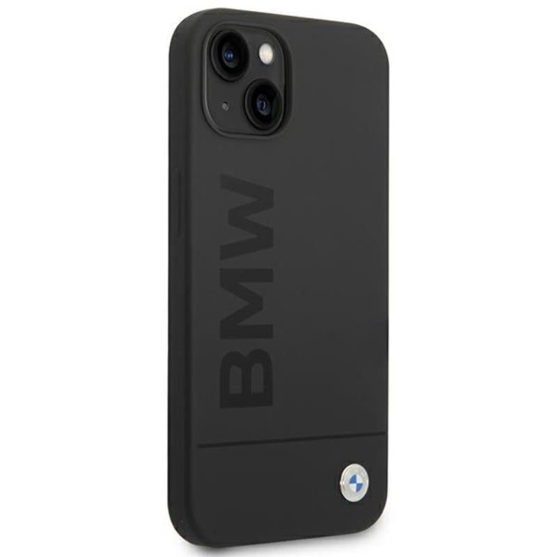 BMW silikoninis „Signature Logo MagSafe“ – dėklas, skirtas „iPhone 14 Plus“ (juodas)