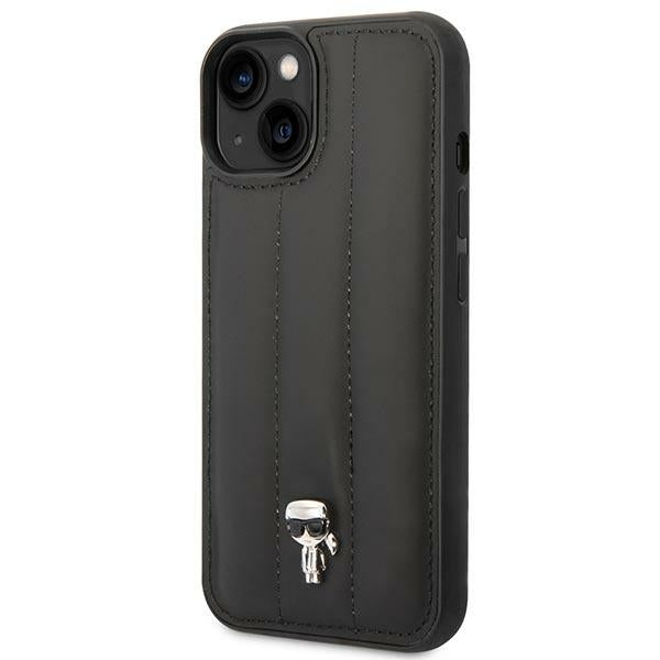 Karl Lagerfeld Quilted Puffy Ikonik Piin - dėklas iPhone 14 (juodas)