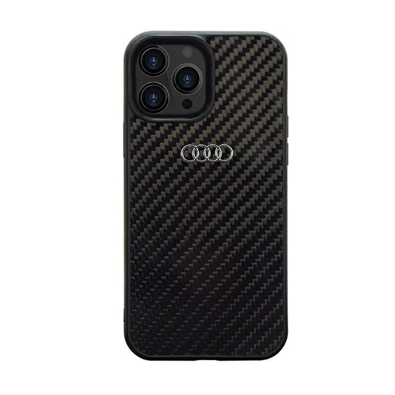 Audi Carbon Fiber – dėklas iPhone 14 Pro Max (juodas)