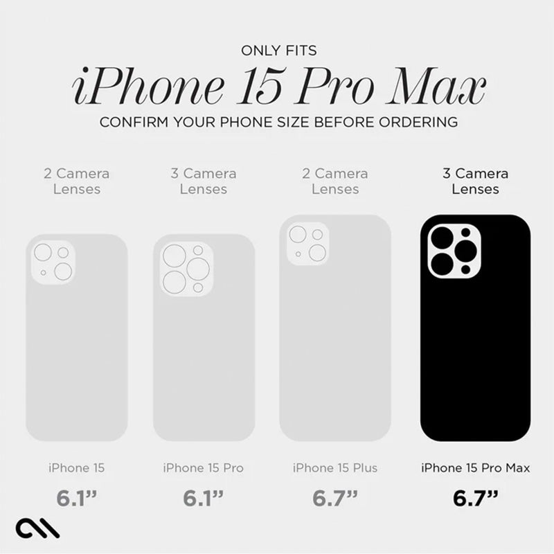 Case-Mate Tough Duo - „iPhone 15 Pro Max“ dėklas (juodas)