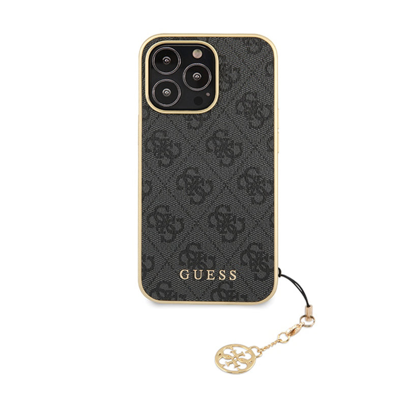 Guess 4G Charms kolekcija – dėklas iPhone 14 Pro Max (pilkas)