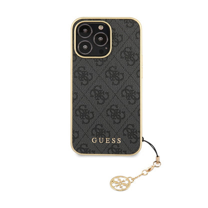 Guess 4G Charms kolekcija – dėklas iPhone 14 Pro Max (pilkas)