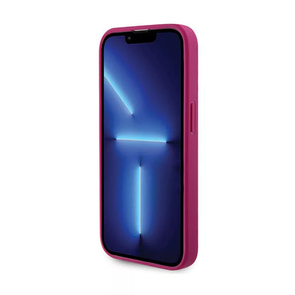 Guess 4G Strass Metal Logo - Dėklas iPhone 15 Pro Max (rožinis)