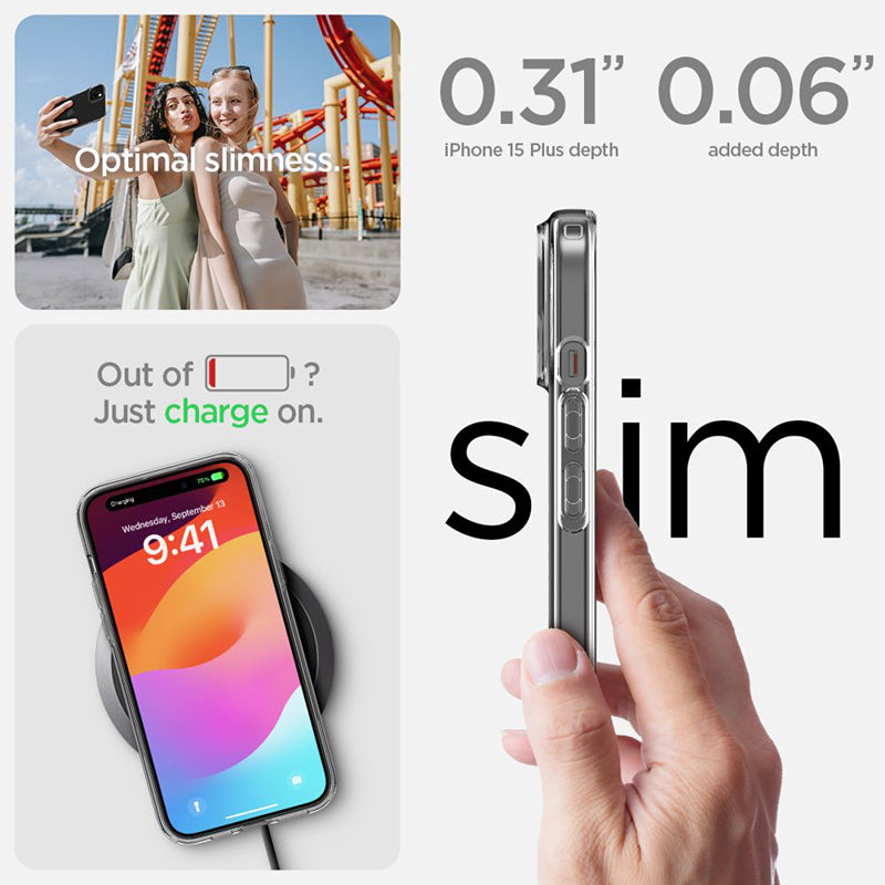 Spigen Liquid Crystal – dėklas, skirtas „iPhone 15 Plus“ („Skaidrus“)