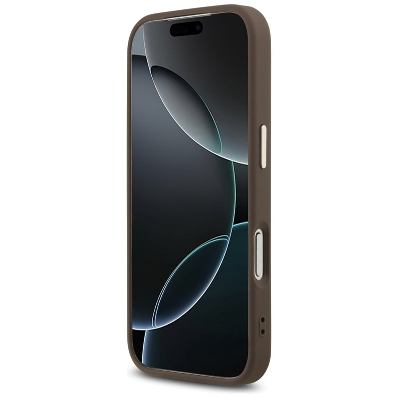 Guess 4G Big 4G Classic Logo dėklas iPhone 17 Pro Max (rudos / auksinės)