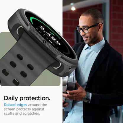 Spigen Liquid Air – Dėklas, skirtas Samsung Galaxy Watch 8 40 mm (Matinė juoda)