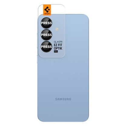 Spigen Optik Pro GLAS.TR EZ Fit Kameros objektyvo apsauga skirta Samsung Galaxy S25+ (2 vnt.) (Juoda)