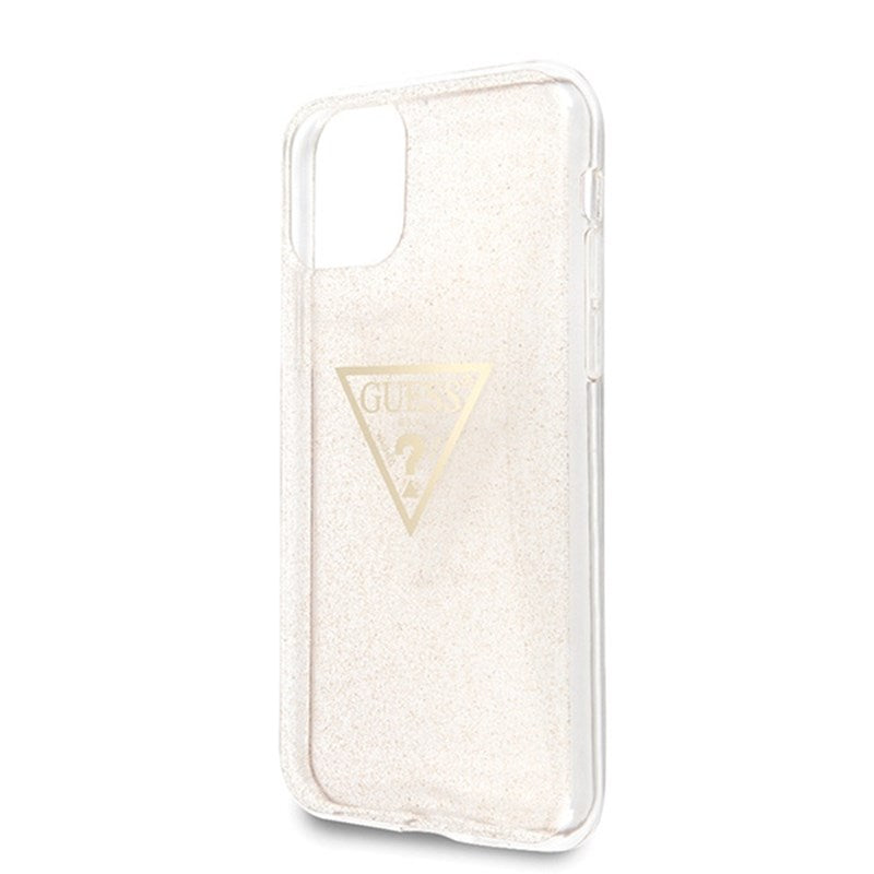 Guess Solid Glitter Triangle – dėklas, skirtas iPhone 11 Pro (auksinis)
