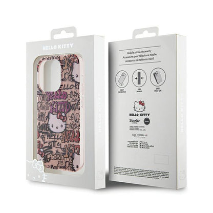 Hello Kitty IML žymos „Graffiti“ – „iPhone 13 Pro“ dėklas (rožinis)