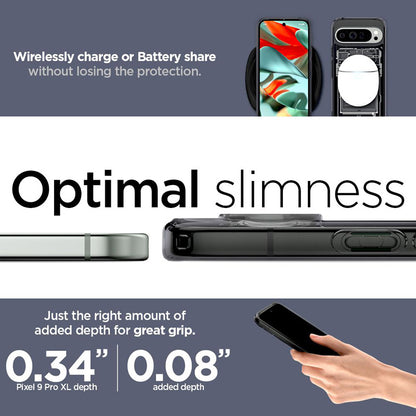 Spigen Ultra Hybrid – dėklas, skirtas „Google Pixel 9 Pro XL“ („Zero One“)