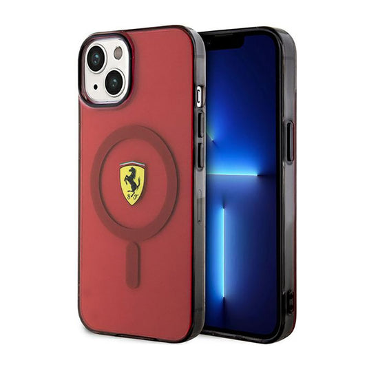 „Ferrari Translucent MagSafe“ – dėklas, skirtas „iPhone 14“ (raudonas)