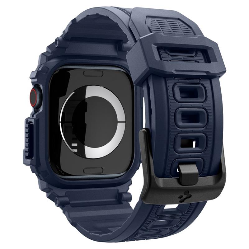 Spigen Rugged Armor Pro - Apyrankė su dėklu, skirta Apple Watch 10 46 mm (tamsiai mėlyna)