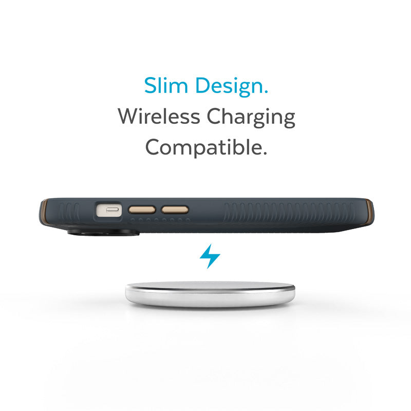 "Presidio2 Grip" - dėklas "iPhone 15 Plus" / "14 Plus" su MICROBAN danga (anglis / šalta bronza / šiferis)