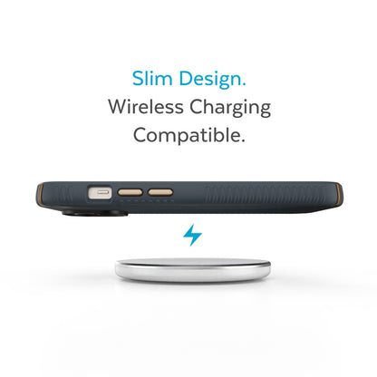 "Presidio2 Grip" - dėklas "iPhone 15 Plus" / "14 Plus" su MICROBAN danga (anglis / šalta bronza / šiferis)