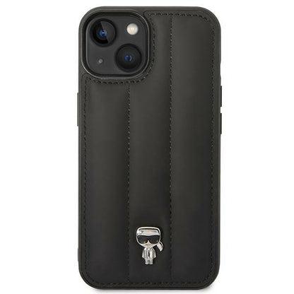 Karl Lagerfeld Quilted Puffy Ikonik Piin - dėklas iPhone 14 (juodas)