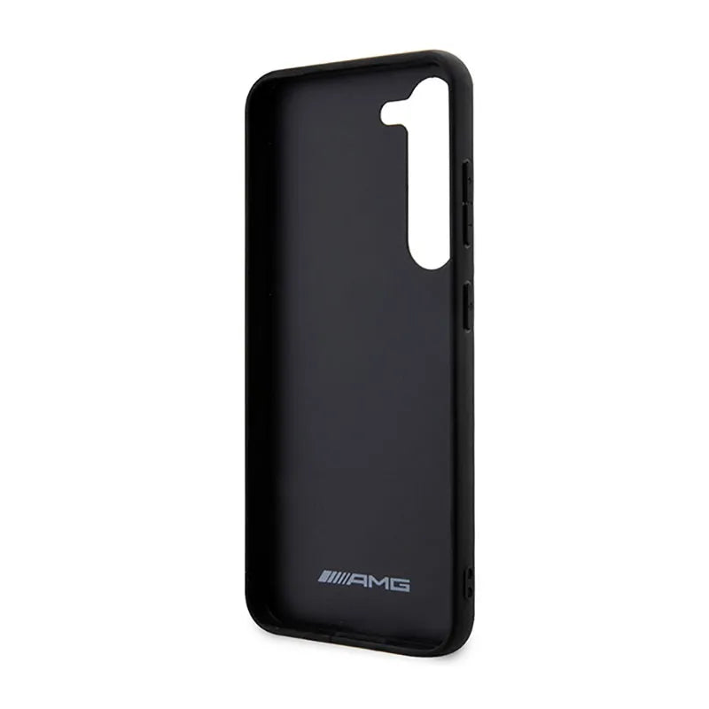 AMG Carbon Stripe & Embossed - Dėklas, skirtas Samsung Galaxy S23 (juodas)