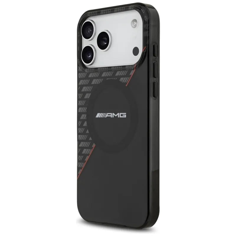AMG IML Double Layer Rhombs MagSafe – dėklas, skirtas iPhone 18 Pro Max / 17 Pro Max (juodas / raudonas)