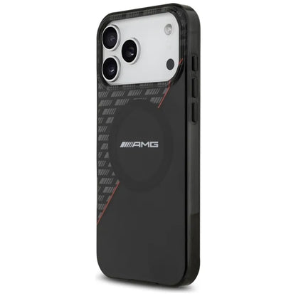 AMG IML Double Layer Rhombs MagSafe – dėklas, skirtas iPhone 18 Pro Max / 17 Pro Max (juodas / raudonas)