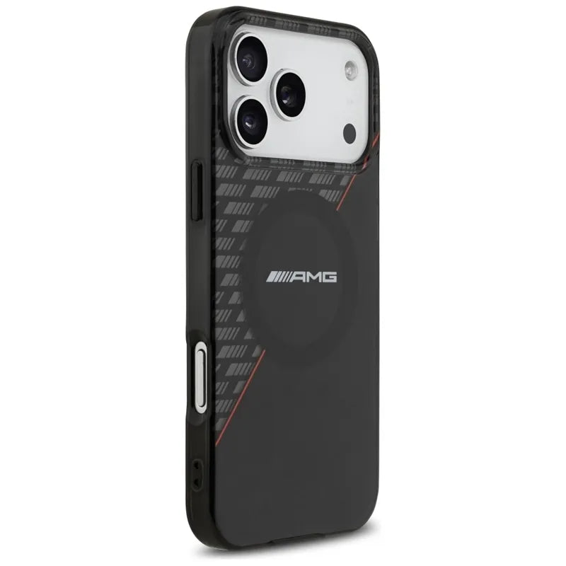 AMG IML Double Layer Rhombs MagSafe – dėklas, skirtas iPhone 18 Pro Max / 17 Pro Max (juodas / raudonas)
