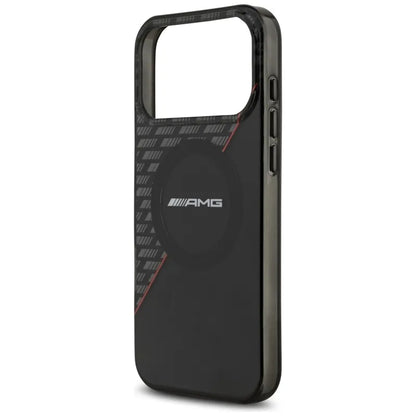 AMG IML Double Layer Rhombs MagSafe – dėklas, skirtas iPhone 18 Pro Max / 17 Pro Max (juodas / raudonas)