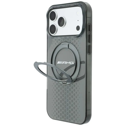 AMG IML Double Layer Urban Line dėklas su „Ring Stand“ ir „MagSafe“ – „iPhone 18 Pro Max“ / „17 Pro Max“ (pilkas)
