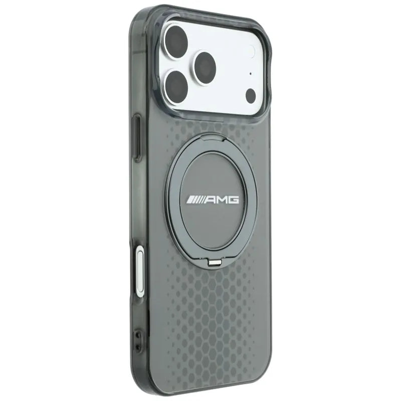 AMG IML Double Layer Urban Line dėklas su „Ring Stand“ ir „MagSafe“ – „iPhone 18 Pro Max“ / „17 Pro Max“ (pilkas)