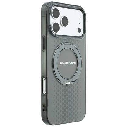 AMG IML Double Layer Urban Line dėklas su „Ring Stand“ ir „MagSafe“ – „iPhone 18 Pro Max“ / „17 Pro Max“ (pilkas)