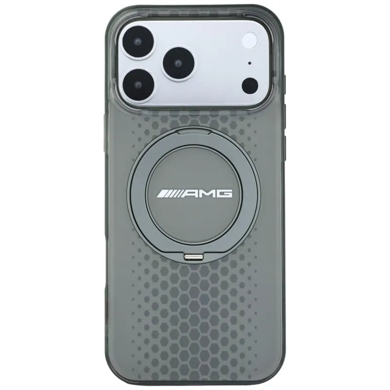 AMG IML Double Layer Urban Line dėklas su „Ring Stand“ ir „MagSafe“ – „iPhone 18 Pro Max“ / „17 Pro Max“ (pilkas)