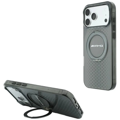 AMG IML Double Layer Urban Line dėklas su „Ring Stand“ ir „MagSafe“ – „iPhone 18 Pro Max“ / „17 Pro Max“ (pilkas)