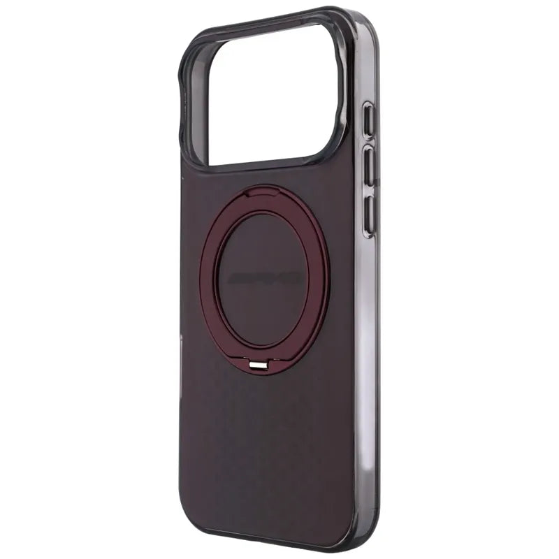 AMG IML Double Layer Urban Line su „Ring Stand“ ir „MagSafe“ – dėklas „iPhone 18 Pro Max“ / „17 Pro Max“ (bordo)