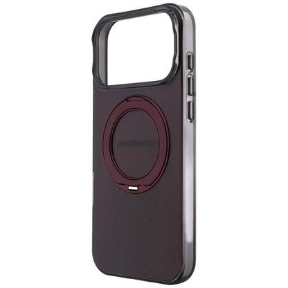 AMG IML Double Layer Urban Line su „Ring Stand“ ir „MagSafe“ – dėklas „iPhone 18 Pro Max“ / „17 Pro Max“ (bordo)