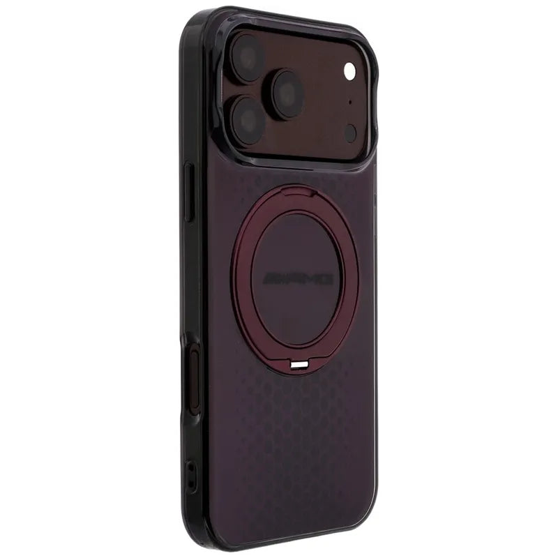 AMG IML Double Layer Urban Line su „Ring Stand“ ir „MagSafe“ – dėklas „iPhone 18 Pro Max“ / „17 Pro Max“ (bordo)