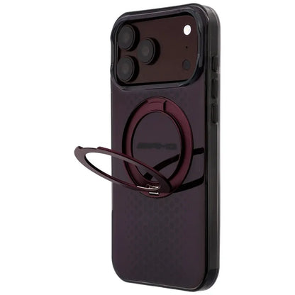 AMG IML Double Layer Urban Line su „Ring Stand“ ir „MagSafe“ – dėklas „iPhone 18 Pro Max“ / „17 Pro Max“ (bordo)