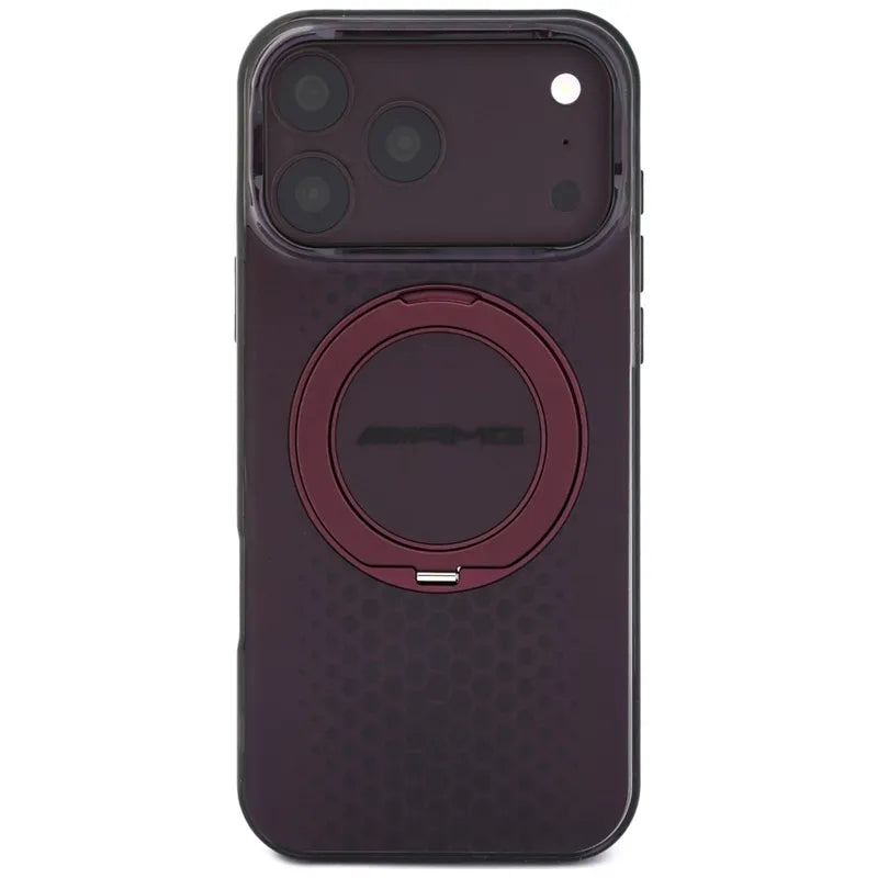 AMG IML Double Layer Urban Line su „Ring Stand“ ir „MagSafe“ – dėklas „iPhone 18 Pro Max“ / „17 Pro Max“ (bordo)