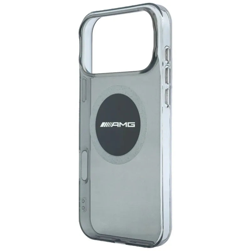 AMG IML Transparent Bicolor Block MagSafe dėklas – iPhone 18 Pro Max / 17 Pro Max (juodas / pilkas)
