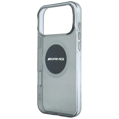 AMG IML Transparent Bicolor Block MagSafe dėklas – iPhone 18 Pro Max / 17 Pro Max (juodas / pilkas)