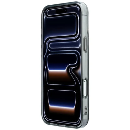 AMG IML Transparent Bicolor Block MagSafe dėklas – iPhone 18 Pro Max / 17 Pro Max (juodas / pilkas)