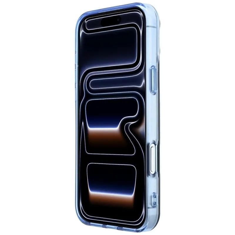 AMG IML Transparent Bicolor Block MagSafe dėklas, skirtas „iPhone 18 Pro Max“ / „17 Pro Max“ (juodas / mėlynas)