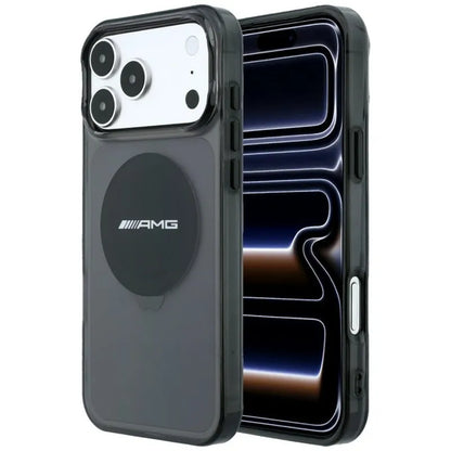 AMG IML Transparent Bicolor Block MagSafe – dėklas, skirtas iPhone 18 Pro Max / 17 Pro Max (juodas)