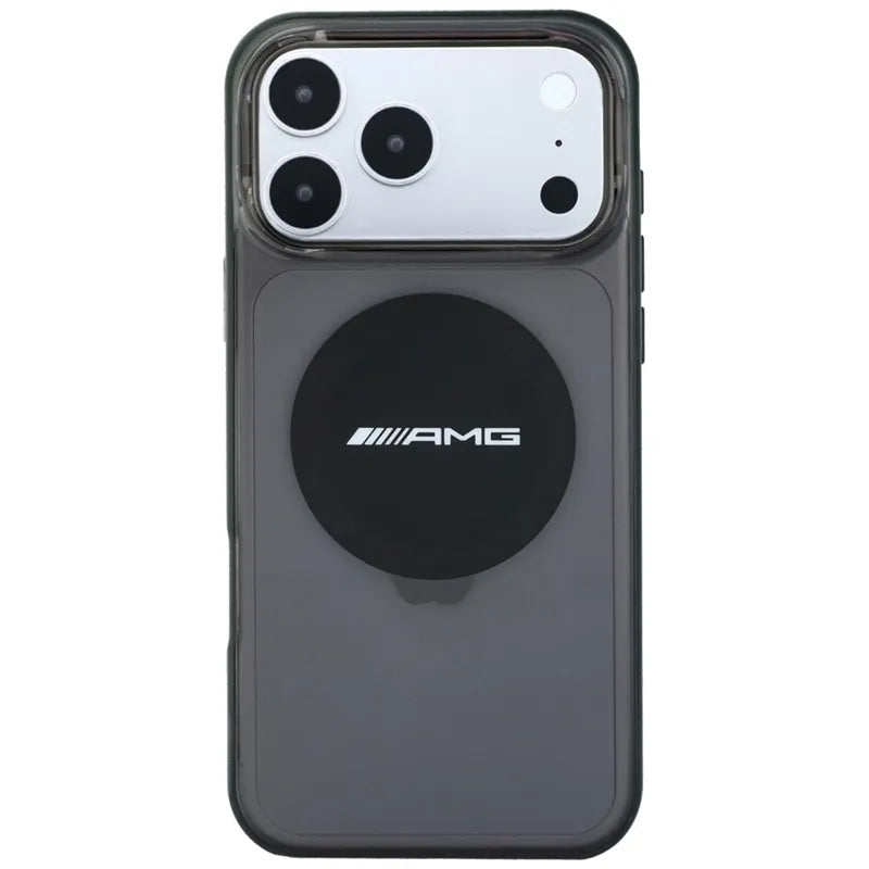 AMG IML Transparent Bicolor Block MagSafe – dėklas, skirtas iPhone 18 Pro Max / 17 Pro Max (juodas)